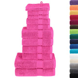 VidaXL 12-teiliges Handtuchset SOLUND 600 g m² rosa