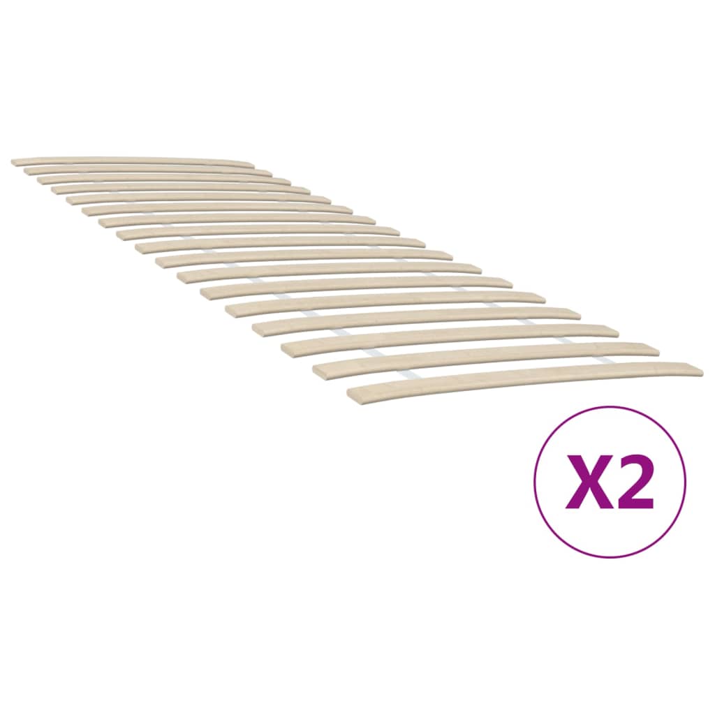 Vidaxl bedlattenvervanging met 34 latten 2 stuks 70x200 cm