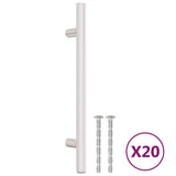 VidaXL Griffe 20 Stück 128 mm Edelstahl silberfarben
