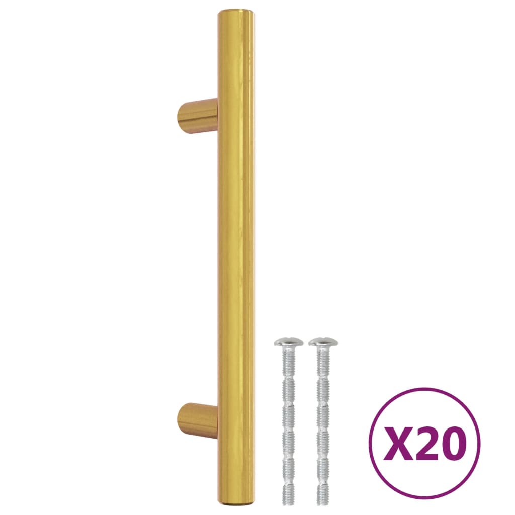 VidaXL Griffe 20 Stk. 96 mm Edelstahl goldfarben