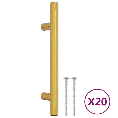 VidaXL Griffe 20 Stk. 96 mm Edelstahl goldfarben