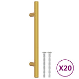 VidaXL Griffe 20 Stk. 128 mm Edelstahl goldfarben