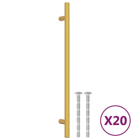 VidaXL Griffe 20 Stück 224 mm Edelstahl goldfarben