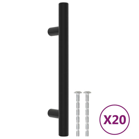 VidaXL Griffe 20 Stück 96 mm Edelstahl schwarz