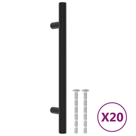VidaXL Griffe 20 Stück 128 mm Edelstahl schwarz