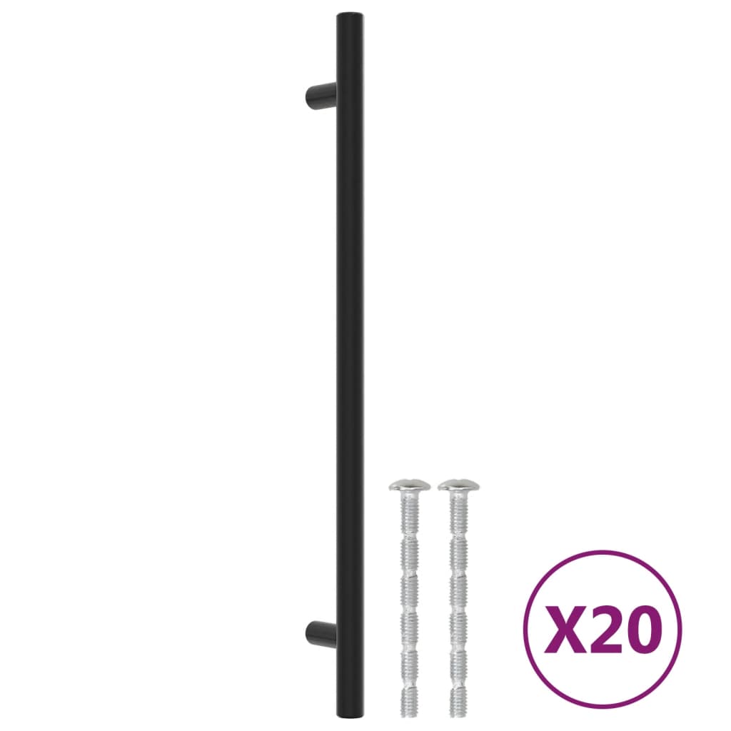 VidaXL Griffe 20 Stück 224 mm Edelstahl schwarz