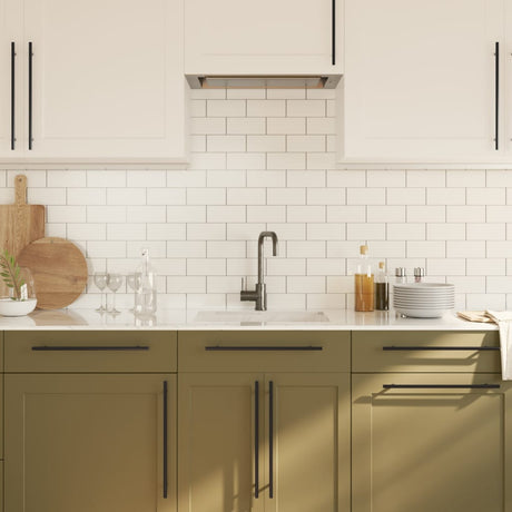 VidaXL Griffe 20 Stück 320 mm Edelstahl schwarz