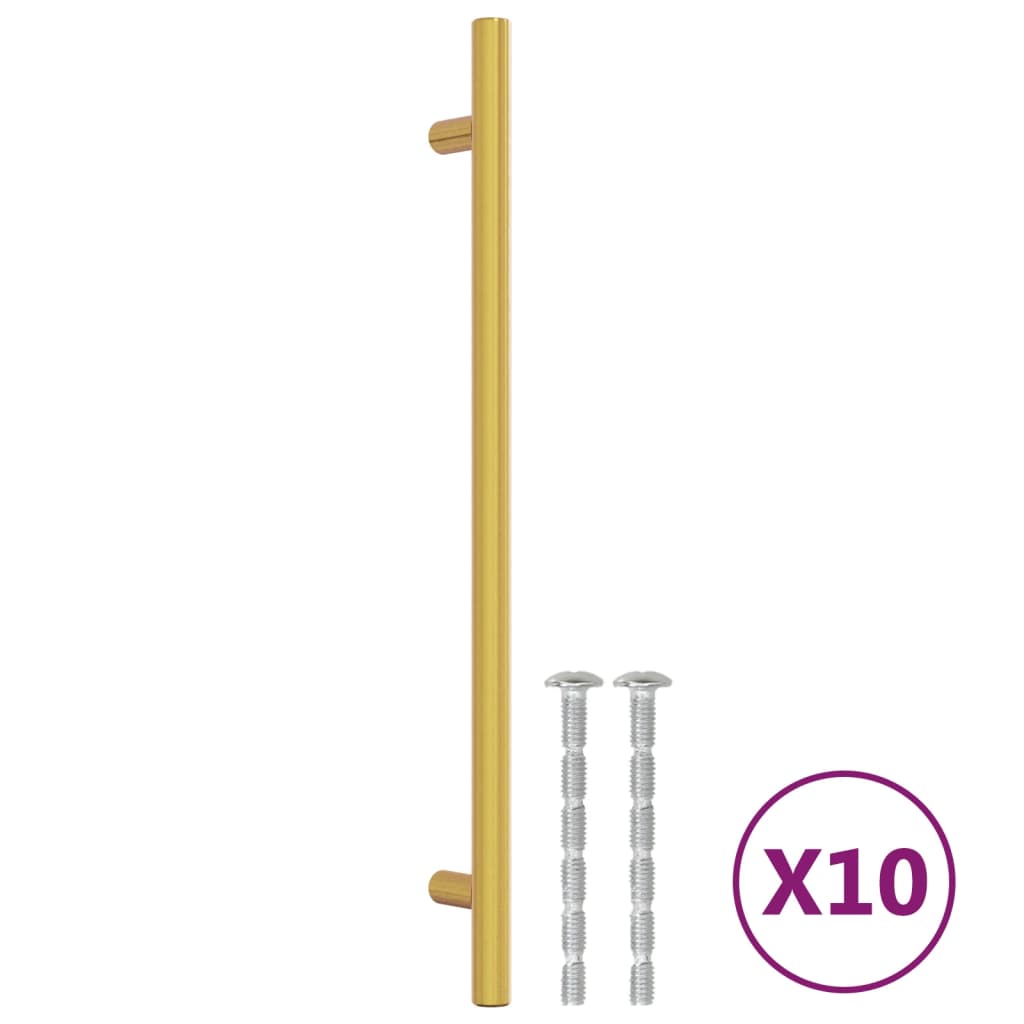 VidaXL Griffe 10 Stk. 224 mm Edelstahl goldfarben