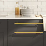 VidaXL Griffe 10 Stk. 320 mm Edelstahl goldfarben