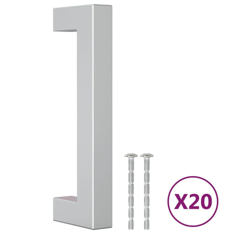 VidaXL Griffe 20 Stück 96 mm Edelstahl silberfarben