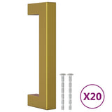VidaXL Griffe 20 Stk. 96 mm Edelstahl goldfarben