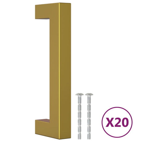 VidaXL Griffe 20 Stk. 96 mm Edelstahl goldfarben