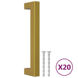 VidaXL Griffe 20 Stk. 128 mm Edelstahl goldfarben