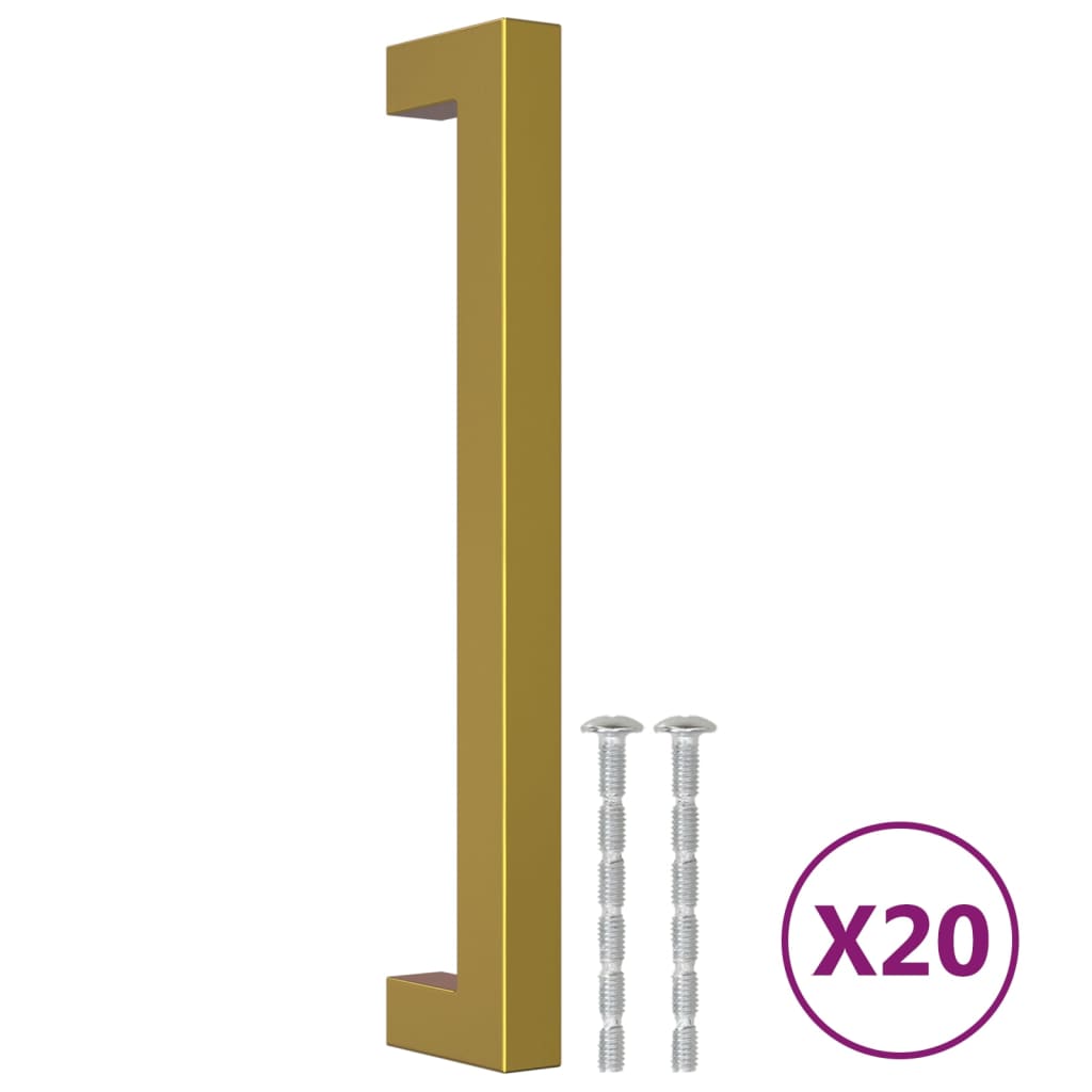 VidaXL Griffe 20 Stk. 160 mm Edelstahl goldfarben