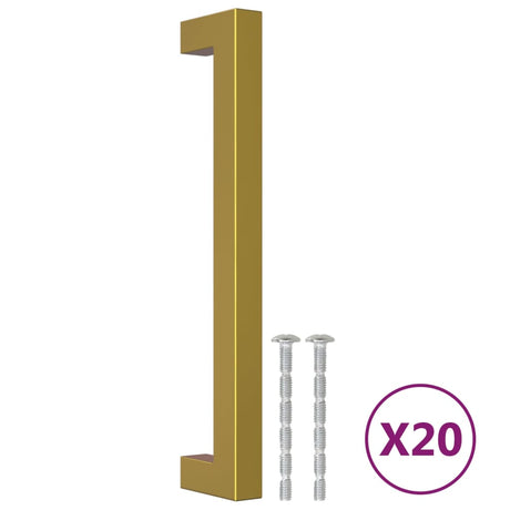 VidaXL Griffe 20 Stk. 160 mm Edelstahl goldfarben