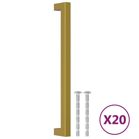 VidaXL Griffe 20 Stk. 224 mm Edelstahl goldfarben