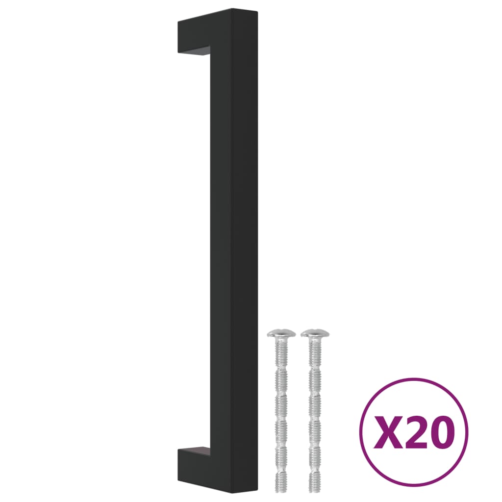 VidaXL Griffe 20 Stk. 160 mm Edelstahl schwarz