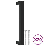 VidaXL Griffe 20 Stk. 160 mm Edelstahl schwarz