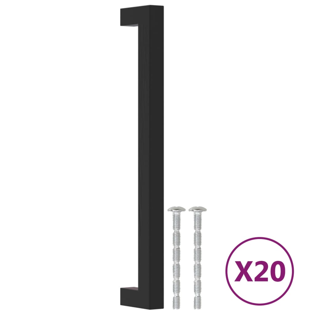 VidaXL Griffe 20 Stk. 192 mm Edelstahl schwarz