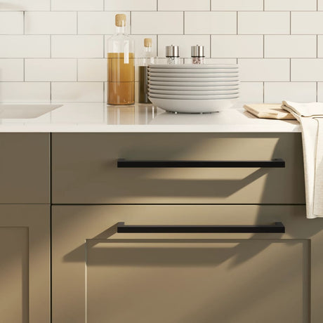 VidaXL Griffe 10 Stück 320 mm Edelstahl schwarz