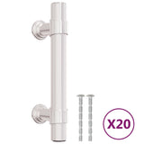 VidaXL Griffe 20 Stück 64 mm Edelstahl silberfarben