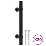VidaXL Griffe 20 Stk. 96 mm Edelstahl schwarz