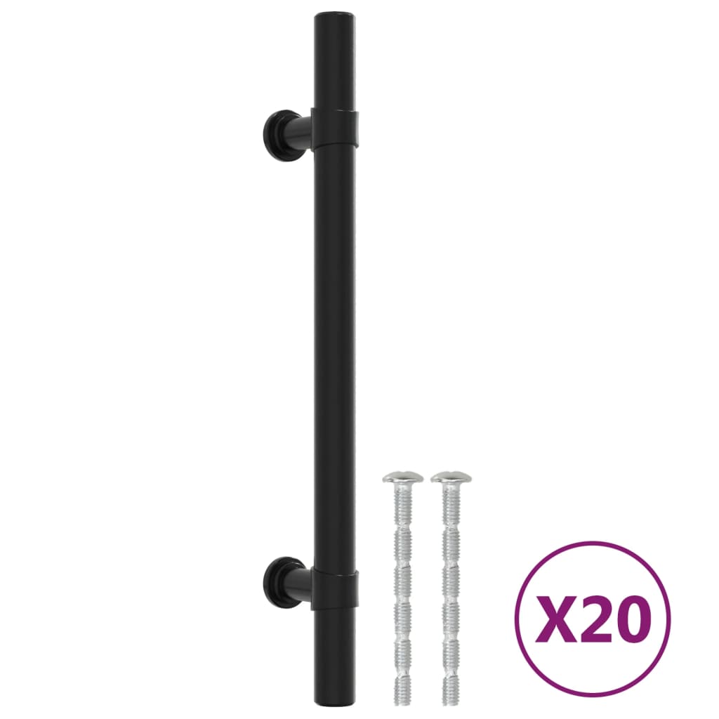 VidaXL Griffe 20 Stk. 128 mm Edelstahl schwarz