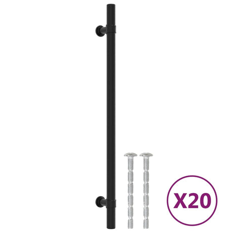 VidaXL Griffe 20 Stk. 224 mm Edelstahl schwarz
