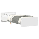 Vidaxl bedframe bewerkt hout wit 90x200 cm