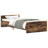 Vidaxl bedframe zonder matras hout gerookt eikenkleurig 90x200 cm