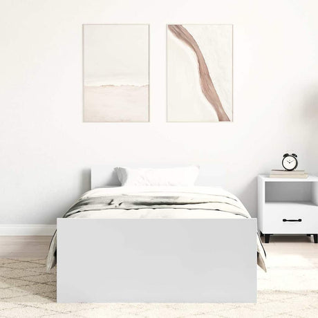 Vidaxl bedframe bewerkt hout wit 100x200 cm