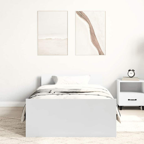 Vidaxl bedframe bewerkt hout wit 90x190 cm