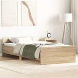 Vidaxl bedframe zonder matras hout sonoma eikenkleurig 90x190 cm