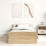 Vidaxl bedframe zonder matras hout sonoma eikenkleurig 75x190 cm