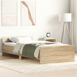 Vidaxl bedframe zonder matras hout sonoma eikenkleurig 75x190 cm