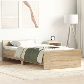 Vidaxl bedframe zonder matras hout sonoma eikenkleurig 75x190 cm
