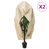Vidaxxl Pflanzenabdeckungen mit Reißverschluss 2 Stück 70 g m² 1,2x1,8 m