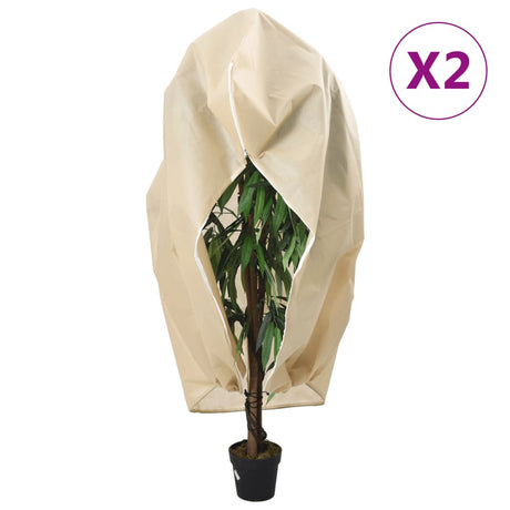 Vidaxxl Pflanzenabdeckungen mit Reißverschluss 2 Stück 70 g m² 1,2x1,8 m