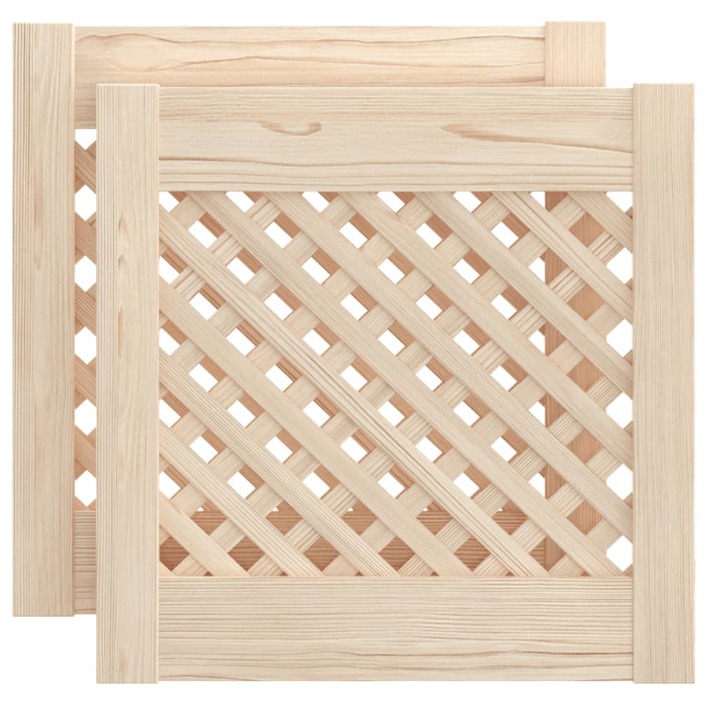 Vidaxx Schranktüren mit Lamellen 2 Stück 39,5x39,5 cm massives Kiefernholz