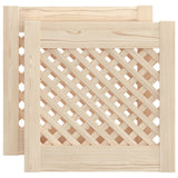 Vidaxx Schranktüren mit Lamellen 2 Stück 39,5x39,5 cm massives Kiefernholz