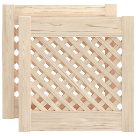 Vidaxx Schranktüren mit Lamellen 2 Stück 39,5x39,5 cm massives Kiefernholz