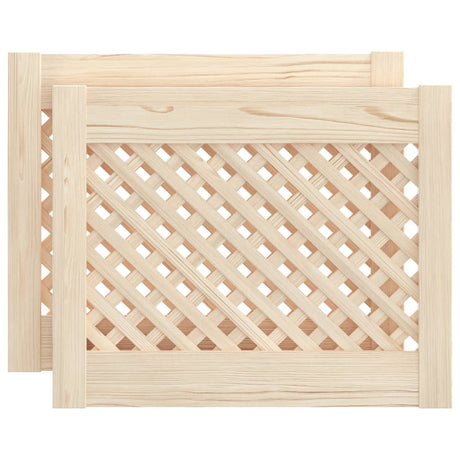 Vidaxx Schranktüren mit Lamellen 2 Stück 49,5x39,5 cm massives Kiefernholz