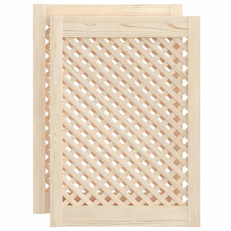 Vidaxx Schranktüren mit Lamellen 2 Stück 49,5x69 cm massives Kiefernholz