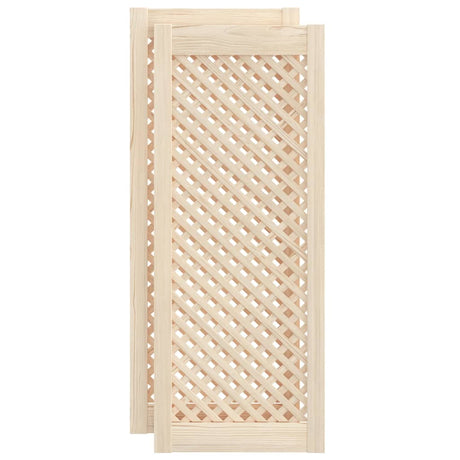VidaXL Schranktüren mit Lamellen, 2 Stück, 39,5 x 99 cm, massives Kiefernholz