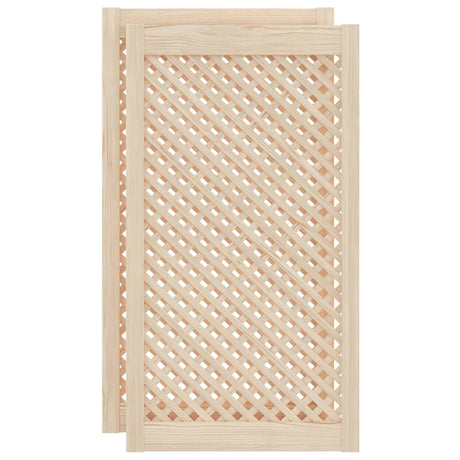 Vidaxx Schranktüren mit Lamellen 2 Stück 49,5x99 cm massives Kiefernholz