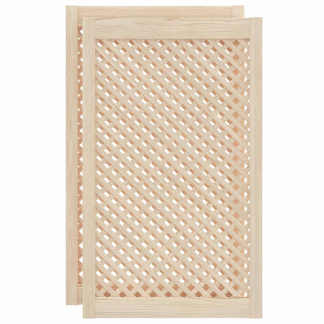 Vidaxx Schranktüren mit Lamellen 2 Stück 59,5x99 cm massives Kiefernholz