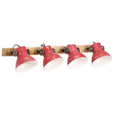 Vidaxxl Wandleuchte 25 W E27 90x25 cm verwittertes Rot