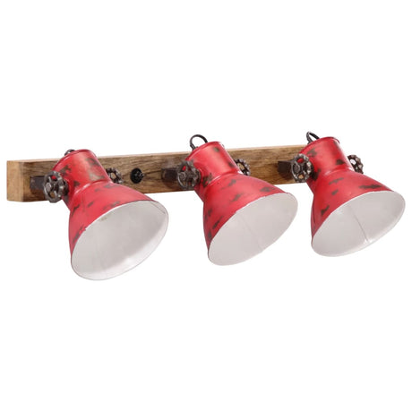 Vidaxxl Wandleuchte 25 W E27 65 x 25 cm verwittertes Rot