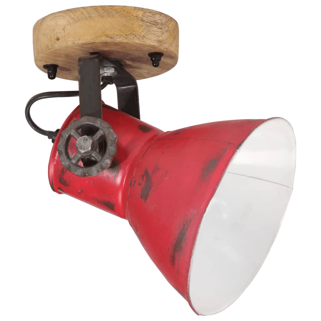 Vidaxxl Wandleuchte 25 W E27 11,5 x 11,5 x 25 cm verwittertes Rot