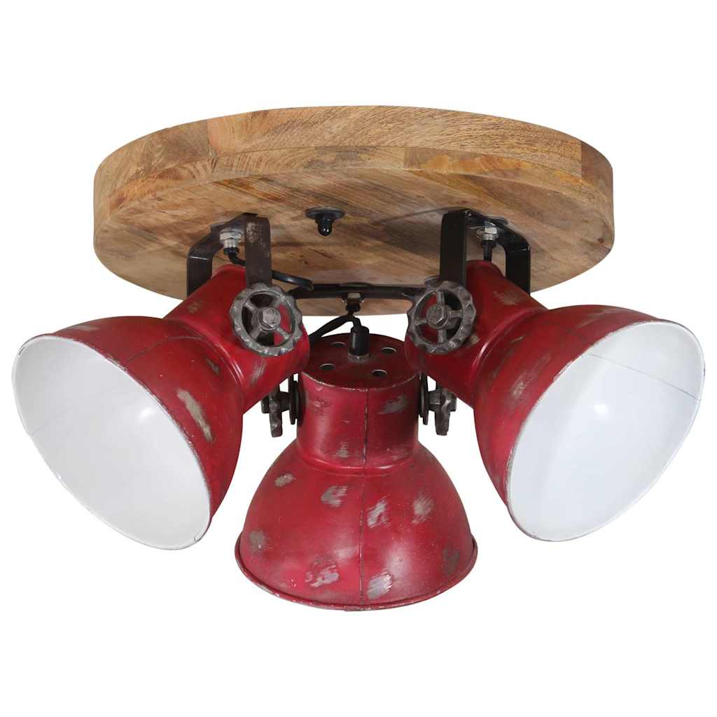 VidaXL Deckenleuchte 25 W E27 35x35x25 cm verwittertes Rot